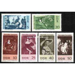 6 عدد تمبر تابلوهای به سرقت رفته -جمهوری دموکراتیک آلمان 1967