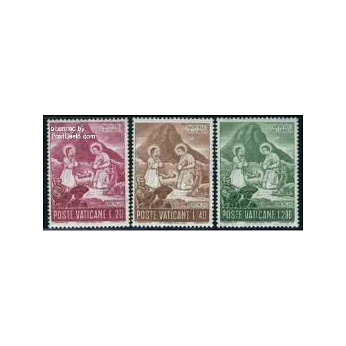 3 عدد تمبر تابلو - کریستمس - واتیکان 1965 3 عدد تمبر تابلو - کریستمس - واتیکان 1965