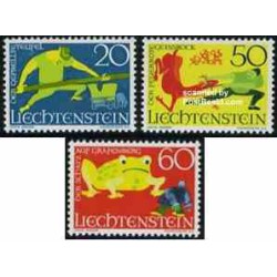 3 عدد تمبر افسانه پریون - لیختنشتاین 1969
