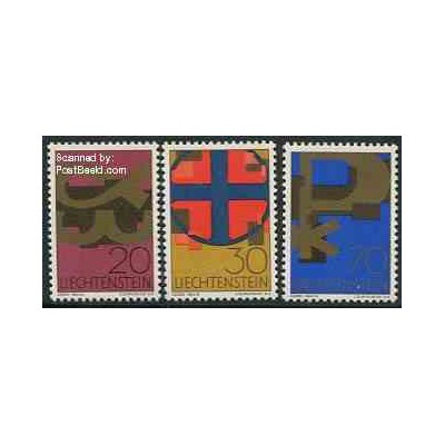 3 عدد تمبر نمادهای مذهبی - لیختنشتاین 1967
