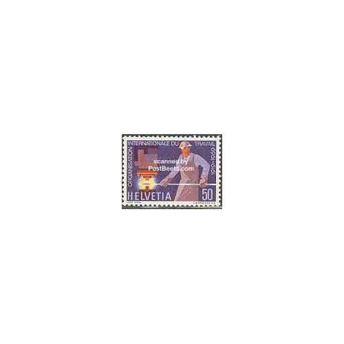 1 عدد تمبر سازمان بین المللی کار - سوئیس 1969