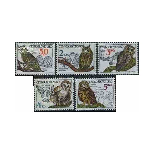 5 عدد تمبر جغدها - چک اسلواکی 1986 قیمت 8.4 دلار