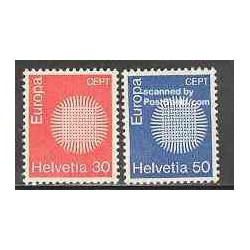 2 عدد تمبر مشترک اروپا - Europa Cept - سوئیس 1970