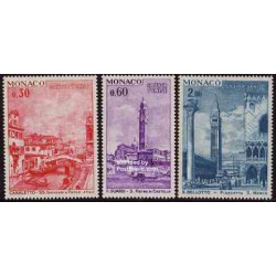 3 عدد تمبر تابلو - حفاظت از ونیز - موناکو 1972
