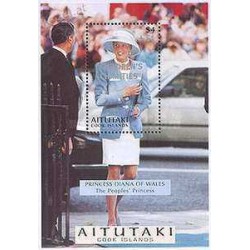 سونیرشیت یادبود پرنسس دایانا - پرنسس ولز - آیتونکی - جزایر کوک  1998