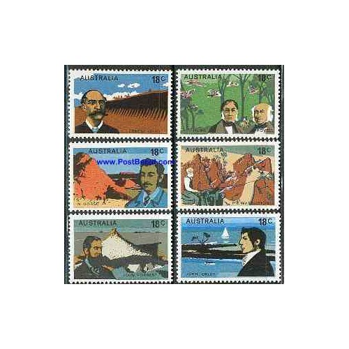 6 عدد تمبر سیاحان استرالیائی - استرالیا 1976