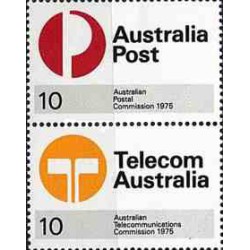 2 عدد تمبر کمیسیون پست و مخابرات - استرالیا 1975