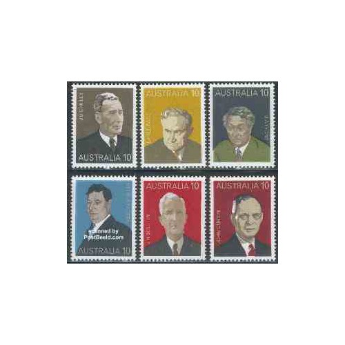 6 عدد تمبر نخست وزیران استرالیا - استرالیا 1975