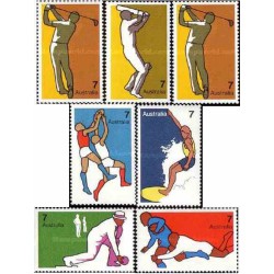 7 عدد تمبر ورزشهای غیر المپیکی - استرالیا 1974