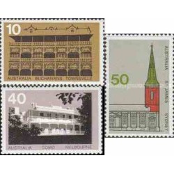 3 عدد تمبر معماری - استرالیا 1973