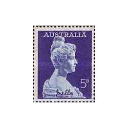 1 عدد تمبر نلی ملبا - خواننده - استرالیا 1961