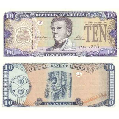 اسکناس 10 دلار - لیبریا 2006