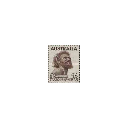 1 عدد تمبر سری پستی - بومیان - استرالیا 1952