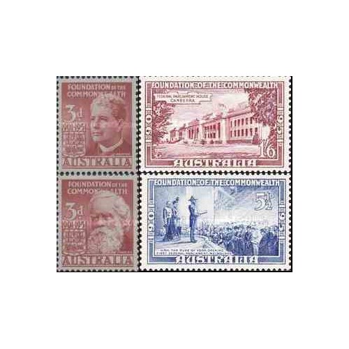 4 عدد تمبر پنجاهمین سالگرد بنیاد مشترک المنافع - استرالیا 1951 4 عدد تمبر پنجاهمین سالگرد بنیاد مشترک المنافع - استرالیا 1951
