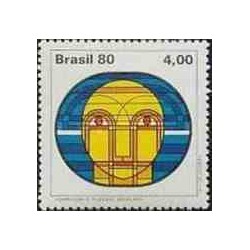1 عدد تمبر سی امین سالگرد تلویزیون برزیل - برزیل 1980