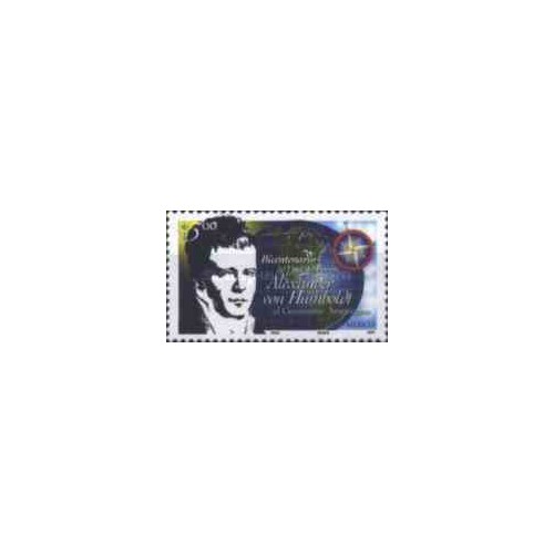 1 عدد تمبر دویستمین سالگرد الکساندر فون هامبولدت - جغرافیدان و کاشف آمریکای جنوبی - مکزیک 1999