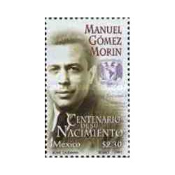1 عدد تمبر صدمین سالگرد تولد مانوئل گومز مورین  - سیاستمدار - مکزیک 1997