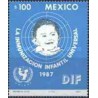 1 عدد تمبر کمپین ایمن سازی اطفال - مکزیک 1987