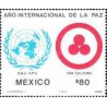 1 عدد تمبر سال بین المللی صلح - مکزیک 1986