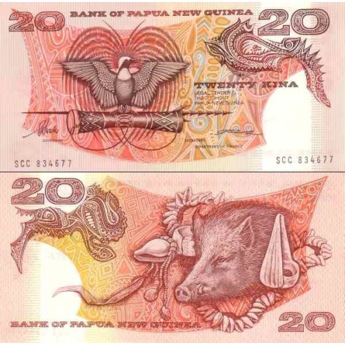 اسکناس 20 کینا - پاپوا گینه نو 1995 سفارشی اسکناس 20 کینا - پاپوا گینه نو 1995 سفارشی