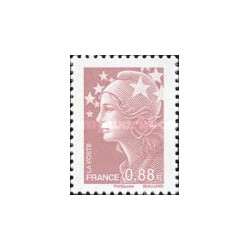 1 عدد تمبر سری پستی - 0.88 -  ماریان و اروپا - فرانسه 2008