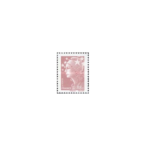 1 عدد تمبر سری پستی - 0.88 -  ماریان و اروپا - فرانسه 2008
