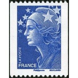 1 عدد تمبر سری پستی - 0.65 - سرمه ای - عمودی بدون دندانه-  ماریان و اروپا - فرانسه 2008