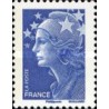 1 عدد تمبر سری پستی - 0.65 - سرمه ای -  ماریان و اروپا - فرانسه 2008