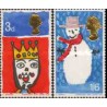 2 عدد تمبر کریستمس - انگلیس 1966