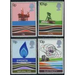 4 عدد تمبر منابع انرژی - انگلیس 1978