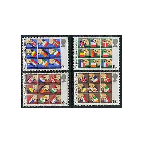 4 عدد تمبر انتخابات اروپا - انگلیس 1979 4 عدد تمبر انتخابات اروپا - انگلیس 1979
