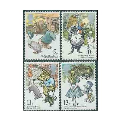 4 عدد تمبر سال بین المللی کودک - انگلیس 1979