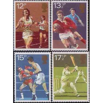4 عدد تمبر ورزشی - انگلیس 1980