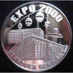 سکه یادبود نمایشگاه هانوفر آلمان 2000 با قاب مخصوص