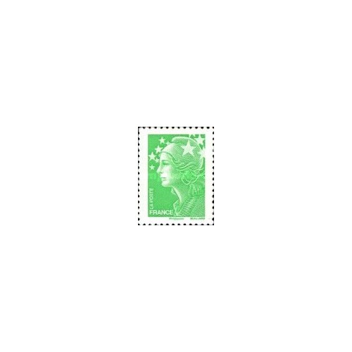 1 عدد تمبر سری پستی - 0.5 - سبز  - ماریان و اروپا - فرانسه 2008