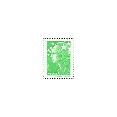 1 عدد تمبر سری پستی - 0.5 - سبز  - ماریان و اروپا - فرانسه 2008