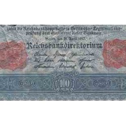 اسکناس 100 مارک - رایش آلمان 1910 کاغذ مایل به آبی مطابق تصویر