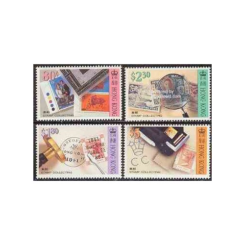 4 عدد تمبر جمع آوری تمبر - هنگ کنگ 1992