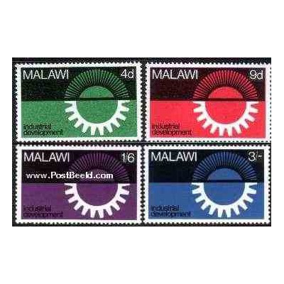 4 عدد تمبر توسعه صنعتی - مالاوی 1967