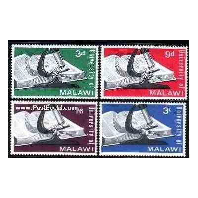 4 عدد تمبر دانشگاههای مالاوی - مالاوی 1965