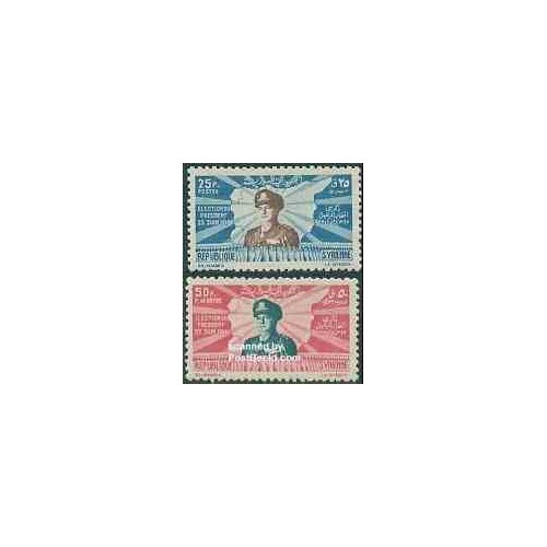 2 عدد تمبر انتخابات ریاست جمهوری - حسنی الزیم - سوریه 1947 2 عدد تمبر انتخابات ریاست جمهوری - حسنی الزیم - سوریه 1947