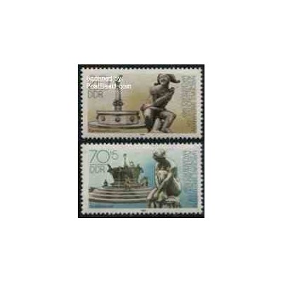 2 عدد تمبر نمایشگاه تمبر ماگ دبورگ - جمهوری دموکراتیک آلمان 1989