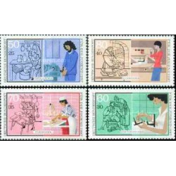 4 عدد تمبر جوانان - صنایع دستی - جمهوری فدرال آلمان 1987 قیمت 6.2 دلار