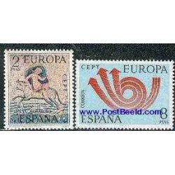 2 عدد تمبر مشترک اروپا - Europa Cept - اسپانیا 1973