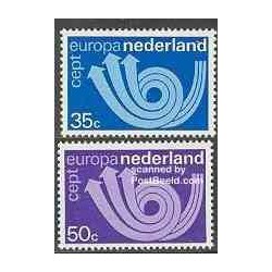 2 عدد تمبر مشترک اروپا - Europa Cept -هلند 1973