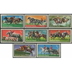 8 عدد تمبر ورزشهای سوارکاری - اسب سواری - مجارستان 1971