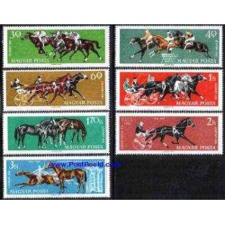 7 عدد تمبر ورزشهای سوارکاری - اسب سواری - مجارستان 1961