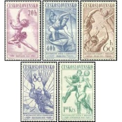 5 عدد  تمبر رویدادهای ورزشی 1958 - چک اسلواکی 1958 قیمت 5.7 دلار