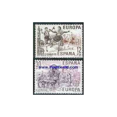 2 عدد تمبر مشترک اروپا - Europa Cept - فورکلور - اسپانیا 1981