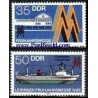 2 عدد تمبر نمایشگاه بهاره لایپزیک - جمهوری دموکراتیک آلمان 1986